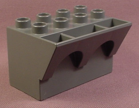 Lego Duplo 51732 Dark Stone Gray 3X4X2 Brick With Machicolation