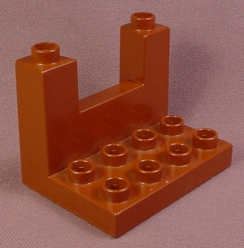 Lego Duplo 51698 Brown 3X4X2 1/2 Plate with Crenellation