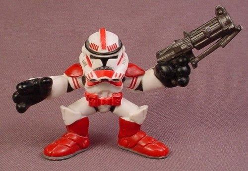 Star Wars 2004 Shock Trooper PVC Figure With Red & White Uniform, 2