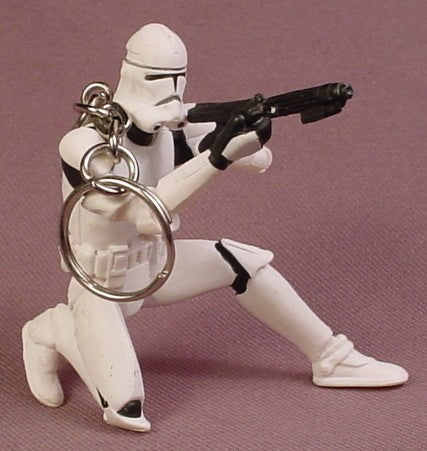 Star Wars 2007 Stormtrooper In Kneeling Pose PVC Figure Keychain, 2