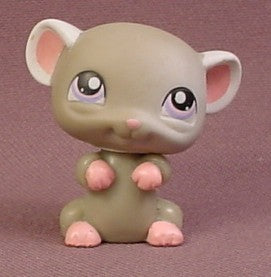 Littlest Pet Shop #192 Gray Mouse With White & Pink Ears
