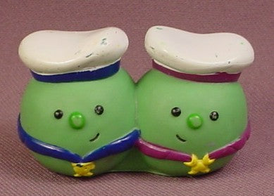 Veggie Tales Bob The French Peas In White Sailor Hats Figure, 1 3/8 "