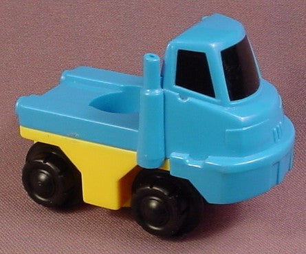 Fisher Price Flip Track Blue & Yellow Truck With Bed For Cargo, Fli