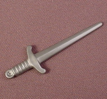 Playmobil Light Grey Silver Sword Guard Curves Away From Handle