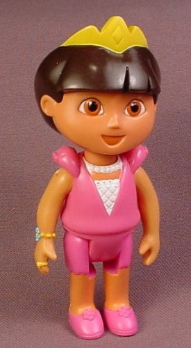 Dora The Explorer PVC Action Figure Doll With A Tiara Crown, 4 1/8