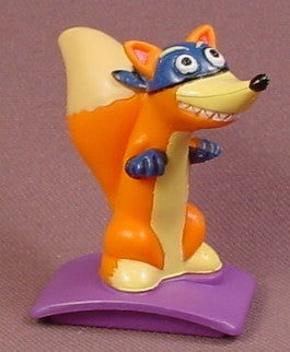 Dora The Explorer Swiper The Fox PVC Figure On A Purple Arched Base