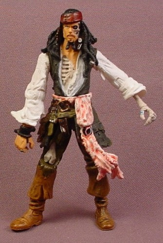 Disney Pirates Of The Caribbean Half Skeleton Jack Sparrow Action F